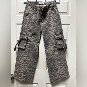 Leopard Print Cargo Pants
